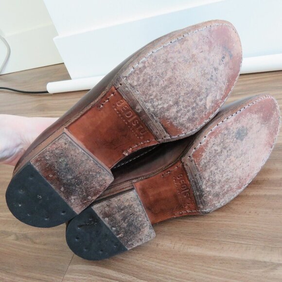 BED STU Bench Made Cobbler Series Wingtip Derby Brogue Shoes Brown Leather 10 - Picture 13 of 15